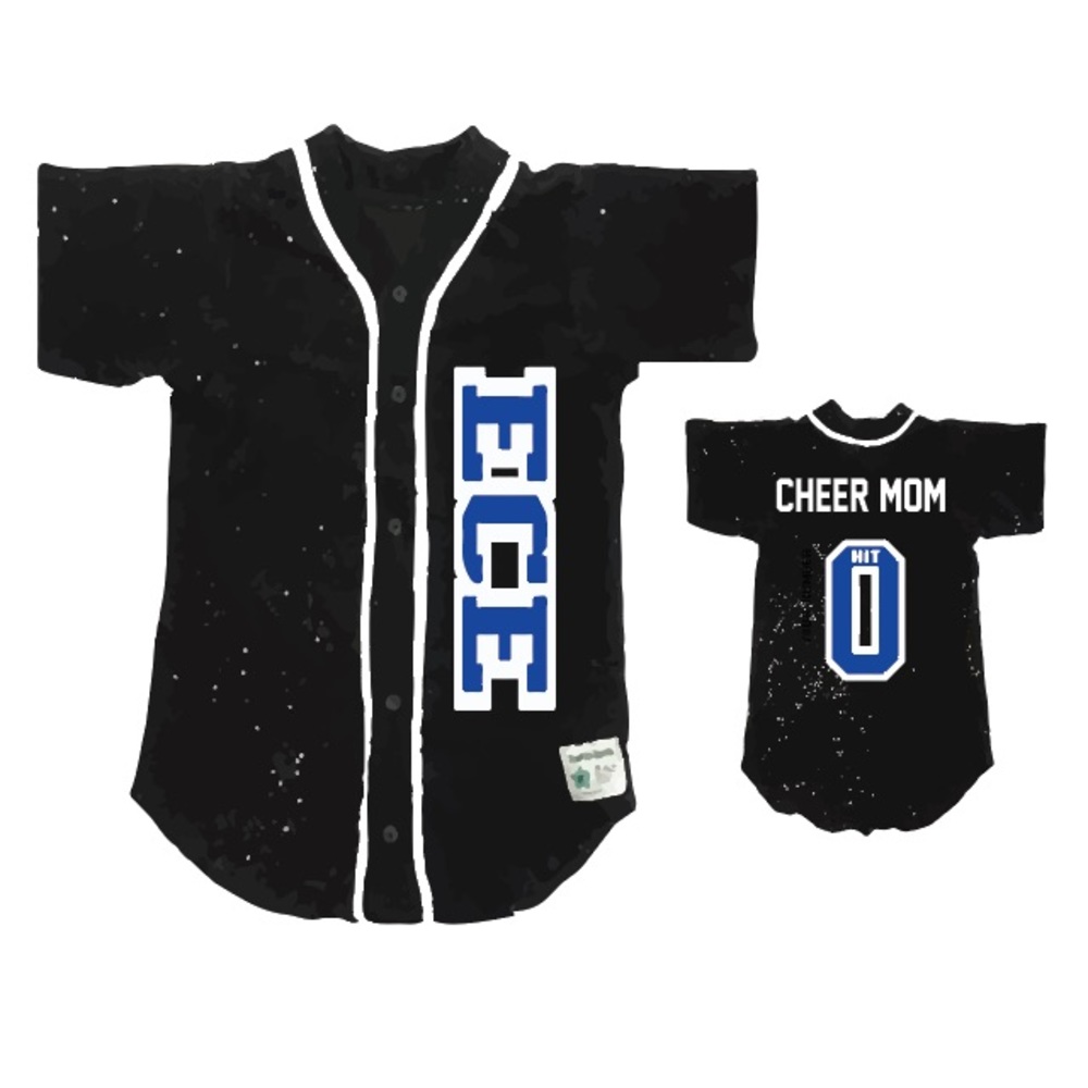 East Celebrity Elite - ECE Cheer Mom Sequin Baseball Jersey - Large